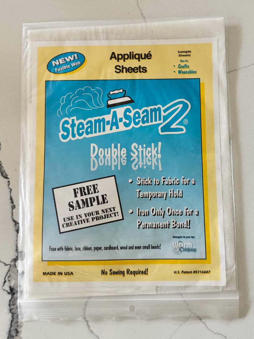 Double Stick Appliqué Sheets - White